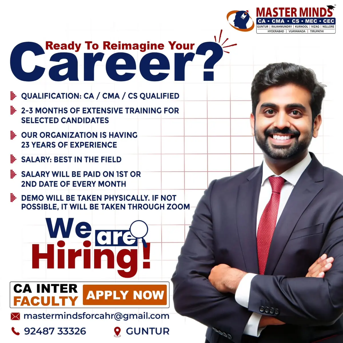 CA Inter faculty hiring notice